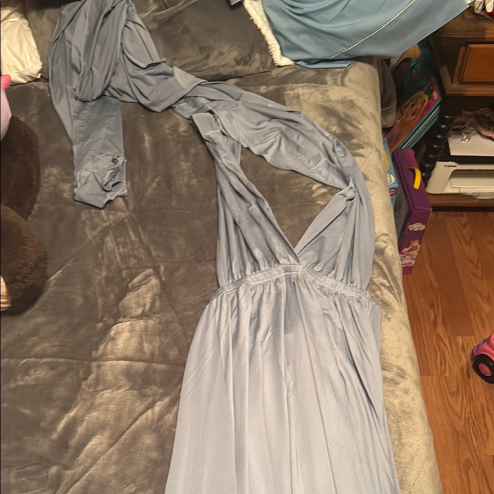 Elegant Blue Women's Dress
